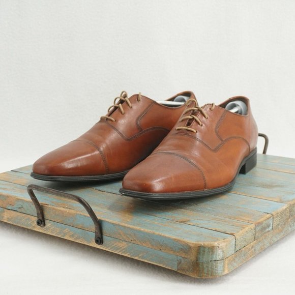 Cole Haan Air Mens Dress Shoes Oxfords Cap Toe Brown Leather Lace Up Size 13M main image 11